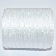 Panglica satin Trufa 6 mm - 100 m rola - alb