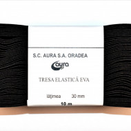 Tresa elastica Eva 30 mm - 10 m / rola negru