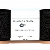 Tresa elastica Eva 30 mm - 10 m / rola negru