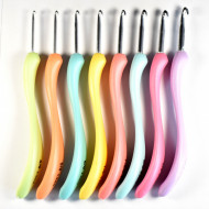 Crosete aluminiu cu maner ergonomic de silicon - 8 buc set