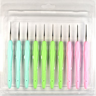 Crosete metal cu maner silicon - 10 buc set