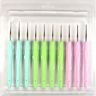 Crosete metal cu maner silicon - 10 buc set - Img 2