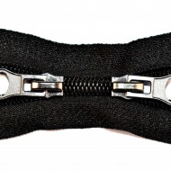 Fermoare nylon detasabile nr. 5 - 90 cm negru - dublu cursor