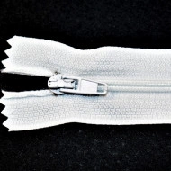Fermoare nylon fixe nr. 3 - 200 cm alb