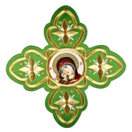 Ornament bisericesc - verde / auriu