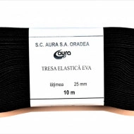 Tresa elastica Eva 25 mm - 10 m / rola negru