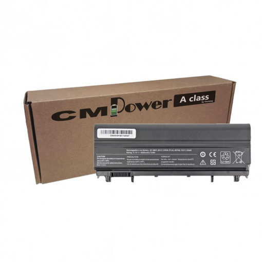 Baterie laptop CM Power compatibila cu Dell Latitude E5440 E5540 (6600mAh) 451-BBIF 7W6K0 7w6ko 970V9 9TJ2J CXF66,6600 mAh