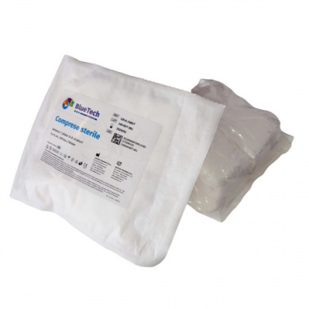 Comprese sterile material netesut 5 x 5 cm - Bluetech - 100 bucati