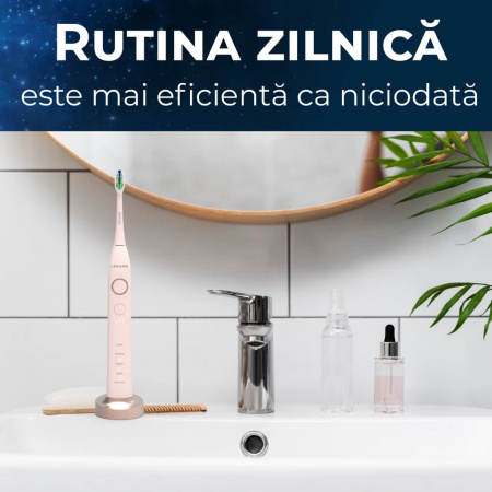 Periuță de dinți electrică Lemann UltraSonic Pro48 – Pink Powder - Img 7