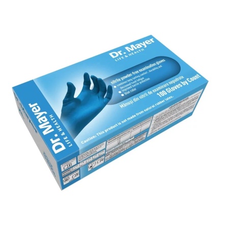 Dr. Mayer - Manusi examinare nitril nepudrate Blue - 100 bucati - Img 3