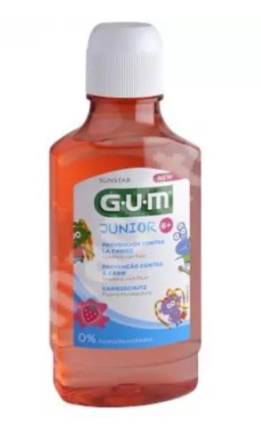 Sunstar GUM Junior Mouthwash Strawberry Flavor - Apa de gura pentru copii (6 ani+) - 300ml - Img 2