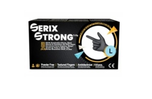 SERIX - Manusi nitril nepudrate - negre - 100 bucati