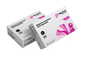 Bluetech - Manusi nitril nepudrate fucsia - 100 bucati