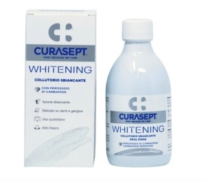 Curasept Whitening - Apa de gura pentru intretinerea albirii dintilor, fara alcool, 300ml