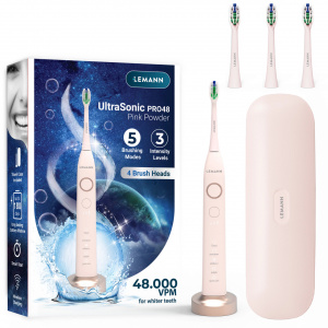 Periuță de dinți electrică Lemann UltraSonic Pro48 – Pink Powder
