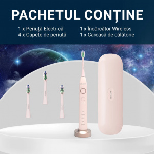 Periuță de dinți electrică Lemann UltraSonic Pro48 – Pink Powder - Img 11