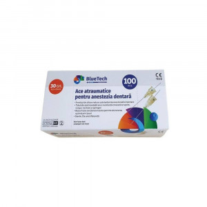 Ace atraumatice lungi 0.4 x 38mm, 27G, 100 buc/cutie - Bluetech