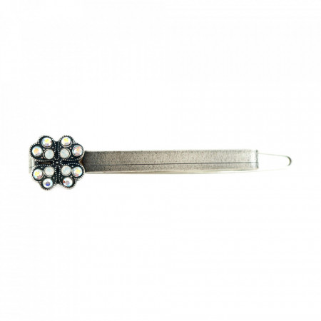 Agrafa de par placata cu Argint 925, cu cristale Swarovski, On a Clear Day | 9012-001SP-Transparent-6190