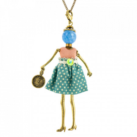 Bambola in Stile Cracovia-Gold-Blue-Albastru-820