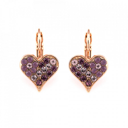 Cercei placati cu Aur roz de 24K, cu cristale Swarovski, Bohemian Rhapsody | 1322-21223RG6-Mov-5370