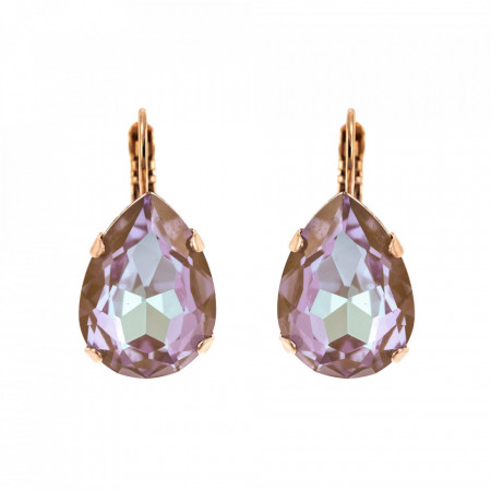 Cercei placati cu Aur roz de 24K, cu cristale Swarovski, Cappuccino DeLite | 1098/5-148RG6-Multicolor-1860