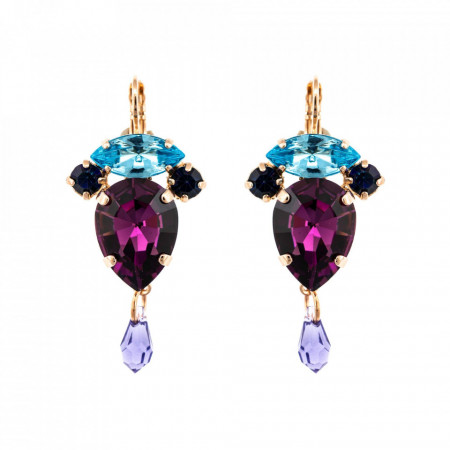 Cercei placati cu Aur roz de 24K, cu cristale Swarovski, Cotton Candy - The Sweet Life | 1131/2-144RG6-Multicolor-3240