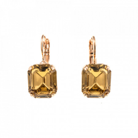 Cercei placati cu Aur roz de 24K, cu cristale Swarovski, Jackie | 1421/1-246RG6-Bej-5660