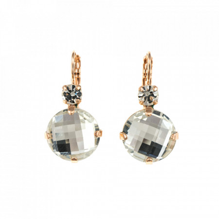 Cercei placati cu Aur roz de 24K, cu cristale Swarovski, On a Clear Day | 1506-001001RG6-Transparent-6090