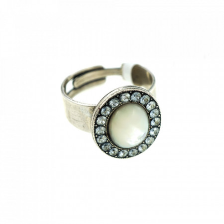 Inel placat cu Argint 925, cu cristale Swarovski, Forever | 7130-M1049SP-Alb-7660