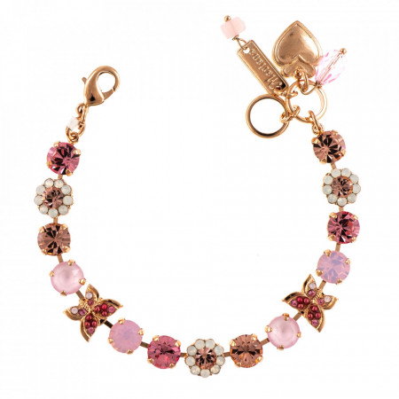 Bratara placata cu Aur roz de 24K, cu cristale Swarovski, Antigua | 4063-223-1RG-Roz-1071