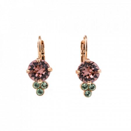 Cercei placati cu Aur roz de 24K, cu cristale Swarovski, California Dreaming | 1010-1067RG6-Multicolor-1321