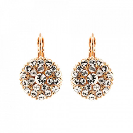 Cercei placati cu Aur roz de 24K, cu cristale Swarovski, Guardian Angel | 1029-001001RG6-Transparent-1301