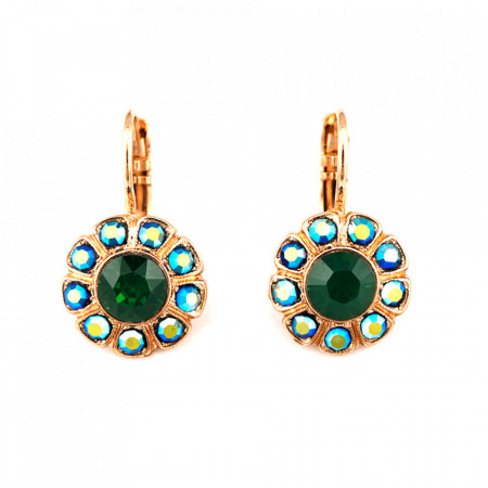 Cercei placati cu Aur roz de 24K, cu cristale Swarovski, Julia | 1131-3322RG6-Multicolor-2011