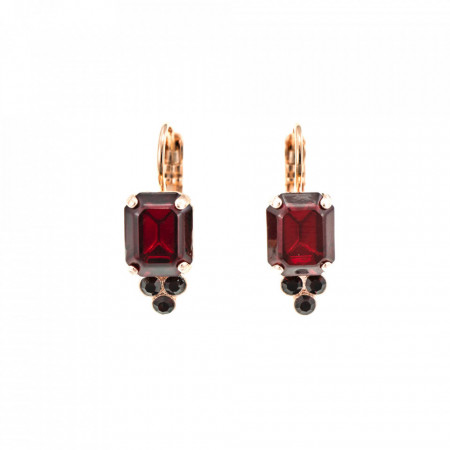 Cercei placati cu Aur roz de 24K, cu cristale Swarovski, Lady In Red | 1009-208208RG6-Rosu-1311