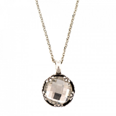 Pandantiv cu lant placat cu Argint 925, cu cristale Swarovski, On a Clear Day | 5323/2-001ASP-Transparent-6881