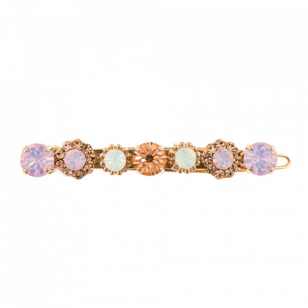 Agrafa de par placata cu Aur roz de 24K, cu cristale Swarovski, Tiara Day | 9519-2333RG-Multicolor-6232