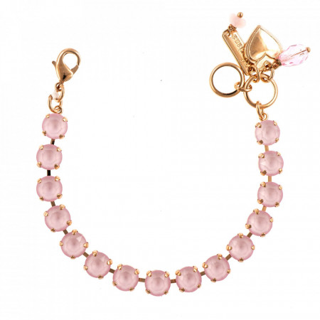 Bratara placata cu Aur roz de 24K, cu cristale Swarovski, Powder Rose | 4252-121121RG-Roz-1032