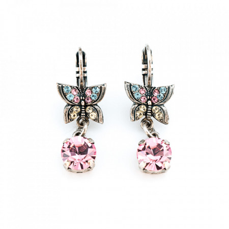 Cercei placati cu Argint 925, cu cristale Swarovski, Spring Flowers | 1154-323SP6-Roz-5312