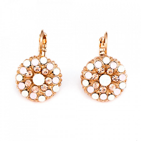 Cercei placati cu Aur roz de 24K, cu cristale Swarovski, Guardian Angel | 1029-2333RG6-Multicolor-1332