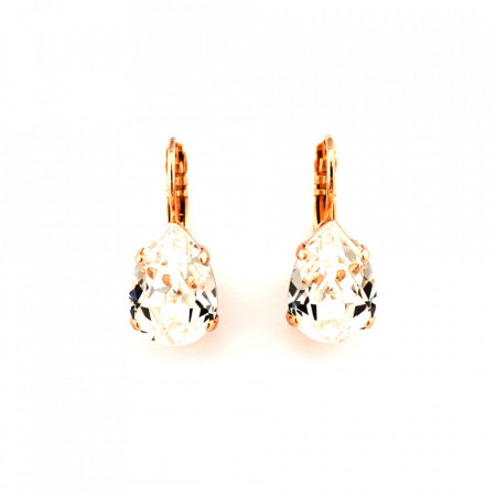 Cercei placati cu Aur roz de 24K, cu cristale Swarovski, On a Clear Day | 1032/1-001RG6-Transparent-1372