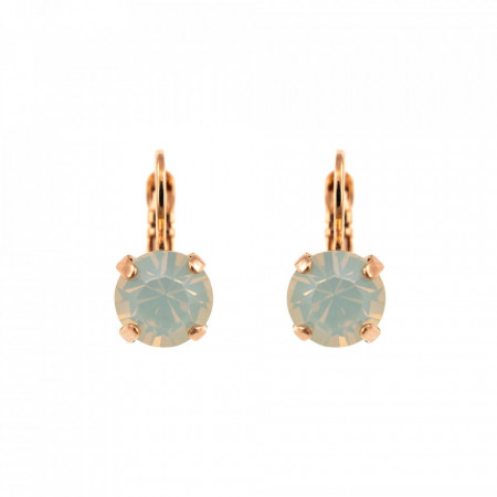 Cercei placati cu Aur roz de 24K, cu cristale Swarovski, Seashell | 1440-234RG6-Alb-5952