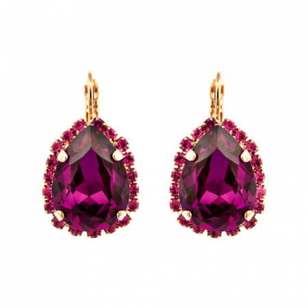 Cercei placati cu Aur roz de 24K, cu cristale Swarovski, Happy Days | 1098/3-209502RG6-Multicolor-1852