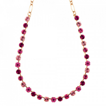 Colier placat cu Aur roz de 24K, cu cristale Swarovski, Camelia | 3008/2-5022RG-Multicolor-6242