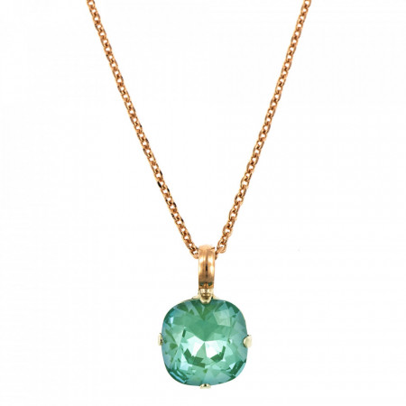 Pandantiv cu lant placat cu Aur roz de 24K, cu cristale Swarovski, Silky Sage DeLite | 5326/4-169RG-Verde-6922