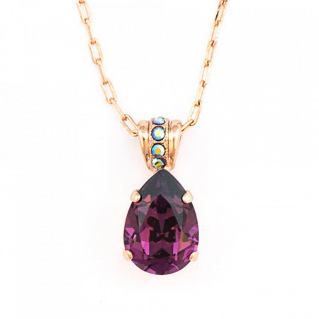 Pandantiv cu lant placat cu Aur roz de 24K, cu cristale Swarovski, Bohemian Rhapsody | 5312-204RG-Mov-6872