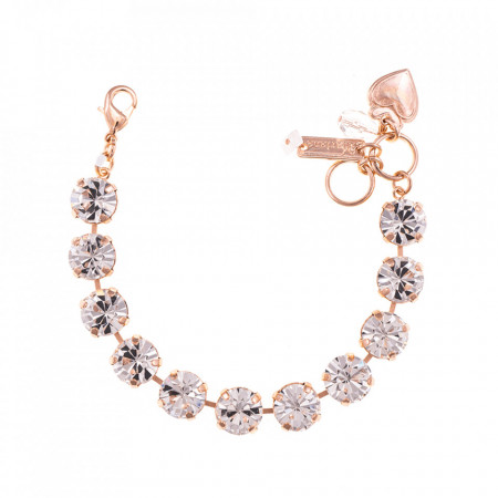 Bratara placata cu Aur roz de 24K, cu cristale Swarovski, On a Clear Day | 4474-001RG-Transparent-1163