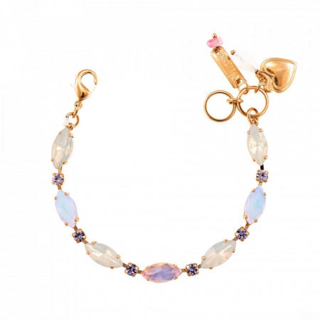 Bratara placata cu Aur roz de 24K, cu cristale Swarovski, Purple Rain | 4111/1-M83371RG-Multicolor-963