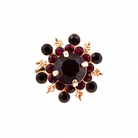 Brosa placata cu Aur roz de 24K, cu cristale Swarovski, Lady In Red | 2006-208RG-Rosu-1203