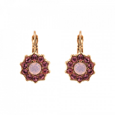Cercei placati cu Aur roz de 24K, cu cristale Swarovski, Antigua | 1157-223-1RG6-Roz-5343