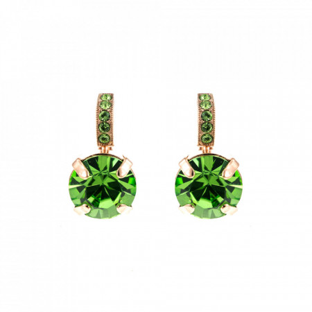 Cercei placati cu Aur roz de 24K, cu cristale Swarovski, August Lucky Birthstone | 1056-214214RG6-Verde-1563